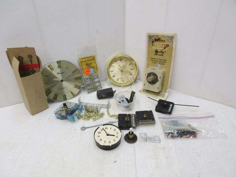Battery Operated Clock Parts Hands, Numbers, and Drives Albrecht
