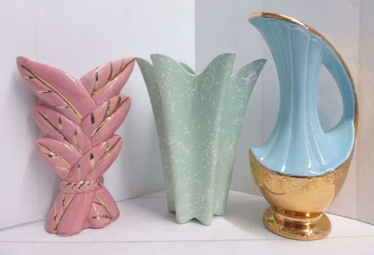 (3) Vases, No Markings Albrecht Auction Service