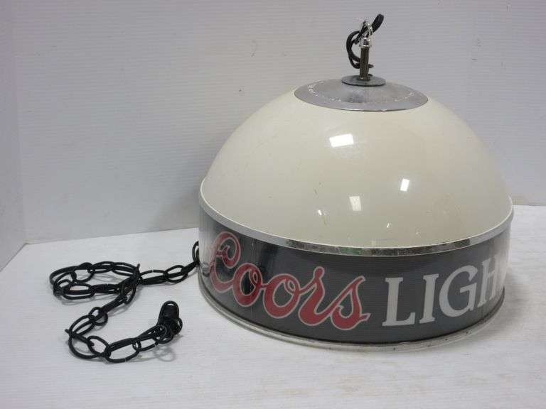 Vintage 1980s Coors Pool Table Light with ThreeWay Pull Switch
