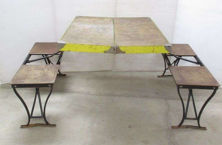 Handy Table and Chair Set, Milwaukee Stamping Corp. Albrecht Auction
