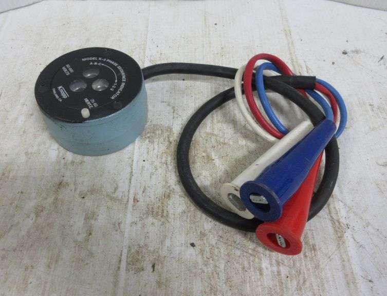 Model k 3 phase sequence indicator meter 60 600v 25 60 hertz