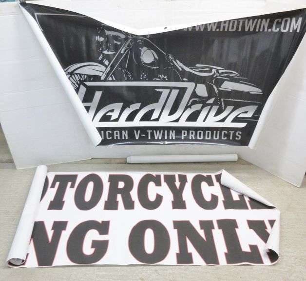Motorcycle and Hot Rod Banners, and Signs Albrecht Auction Service