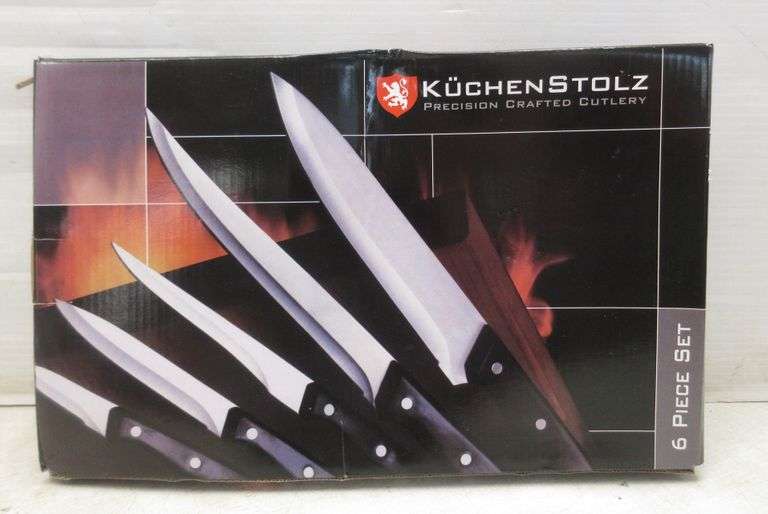SixPiece Kuchenstolz Precision Cutlery Knife Set and Cutting Board