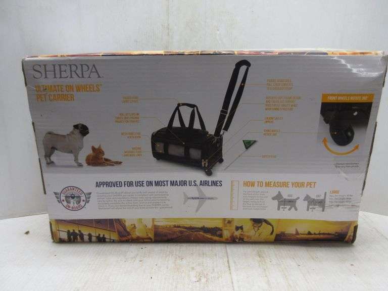 Sherpa Ultimate Pet Carrier on Wheels, for Dogs and Cats Up to 20 lbs
