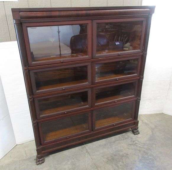 Macey Double Barrister Bookcase with Claw Feet Albrecht Auction Service