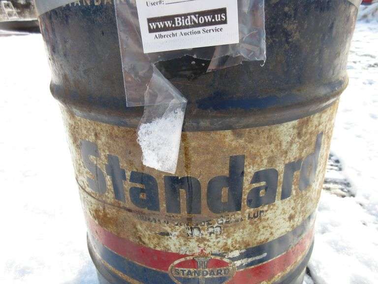 Old 15Gallon Standard Oil Drum Albrecht Auction Service