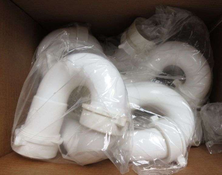 (10) 1 1/2" PVC P Traps with Marvel Connectors Albrecht Auction Service