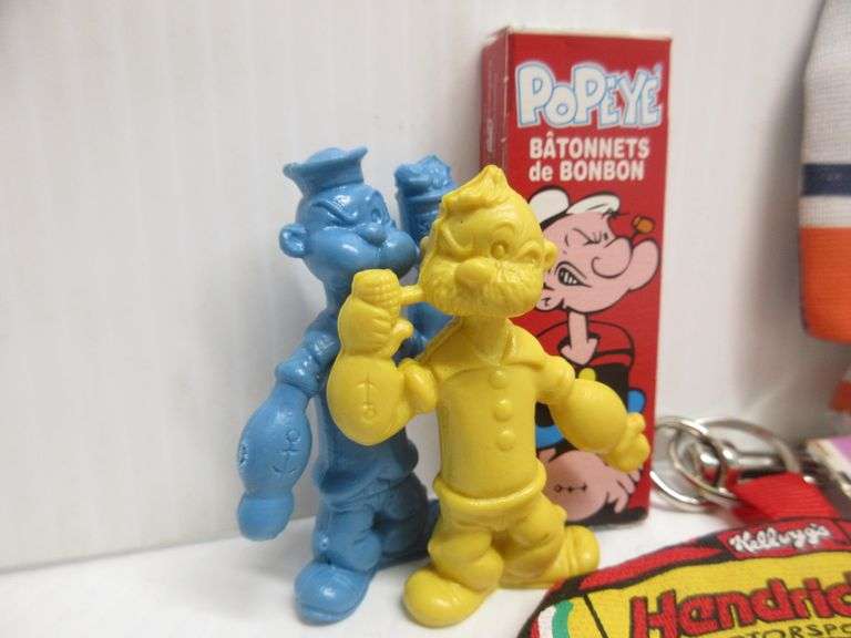 Set of (4) Plastic Popeye Characters by Diener; Vintage Popeye Candy