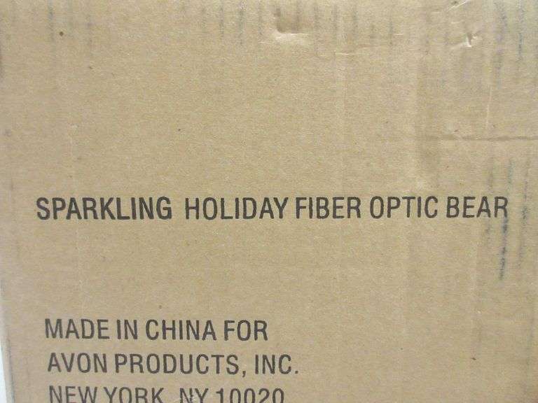 Sparkling Holiday Fiber Optic Bear Albrecht Auction Service
