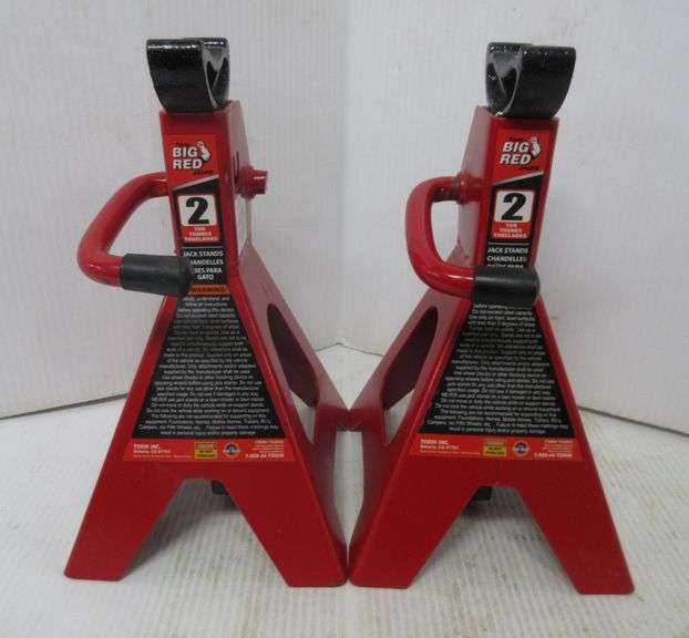 (2) Torin Big Red 2Ton Jack Stands Albrecht Auction Service