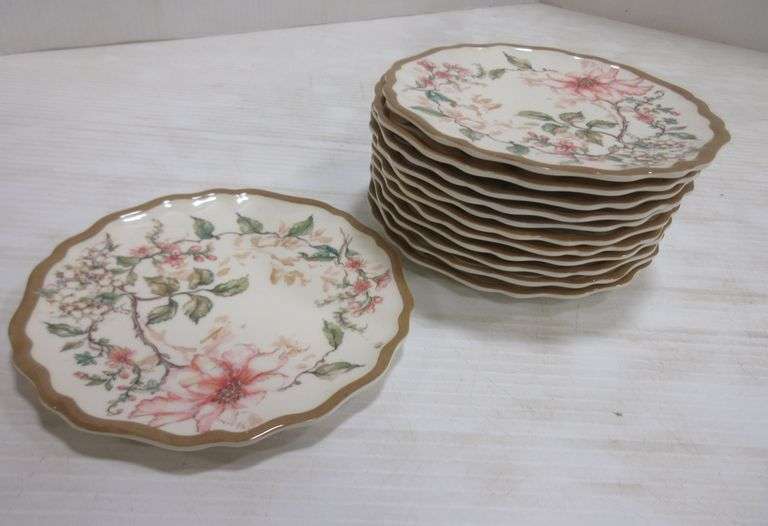 (12) Decorative Melamine Plates Made by KellerCharles Philadelphia