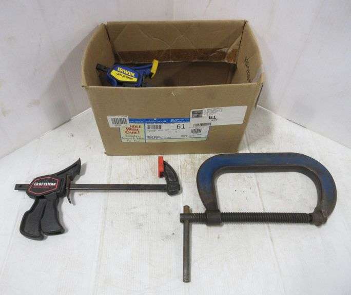 (5) Clamps, All Made in USA 2 Irwin and Craftsman Mini Bar Clamps; 1