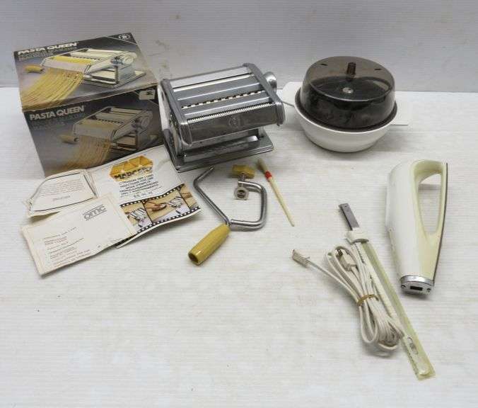 HiMark Kitchen Pasta Queen Noodle Maker, West Bend Electric Egg Cooker, and Hamilton Beach