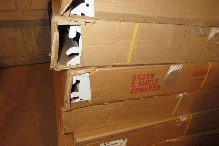 (4) Boxes of Lozier TiltIn Shelf, Two per Box, Cart Not Included