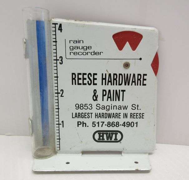 Reese Hardware Rain Gauge Albrecht Auction Service