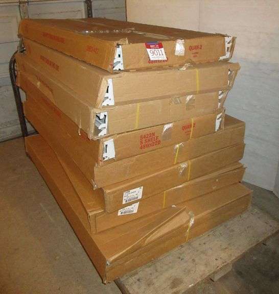 (4) Boxes of Lozier TiltIn Shelf, Two per Box, Cart Not Included