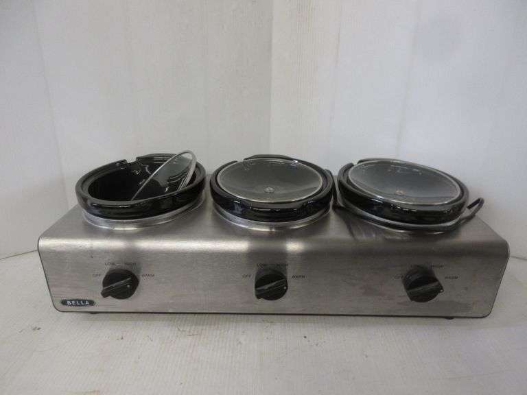 ThreeCrock Crock Pot Server Albrecht Auction Service