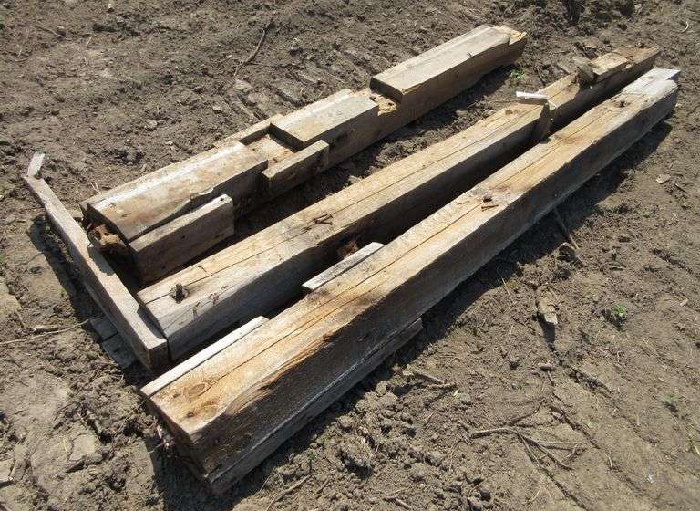 (3) Old Barn Beams Albrecht Auction Service