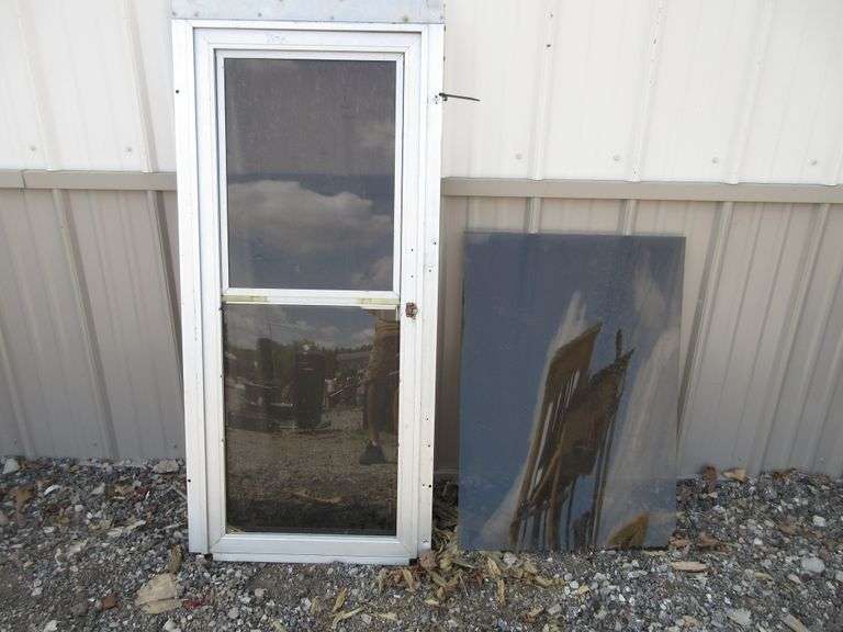 Aluminum Camper Door with Plexiglass Windows, and Extra Plexiglass