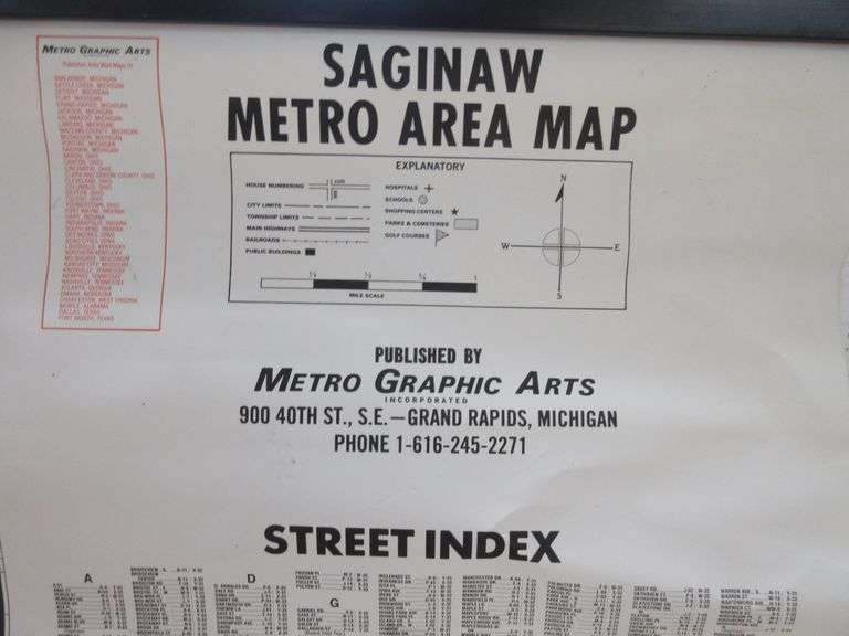 Wall Flint Metro Area Map, and Wall Saginaw County Area Map Albrecht