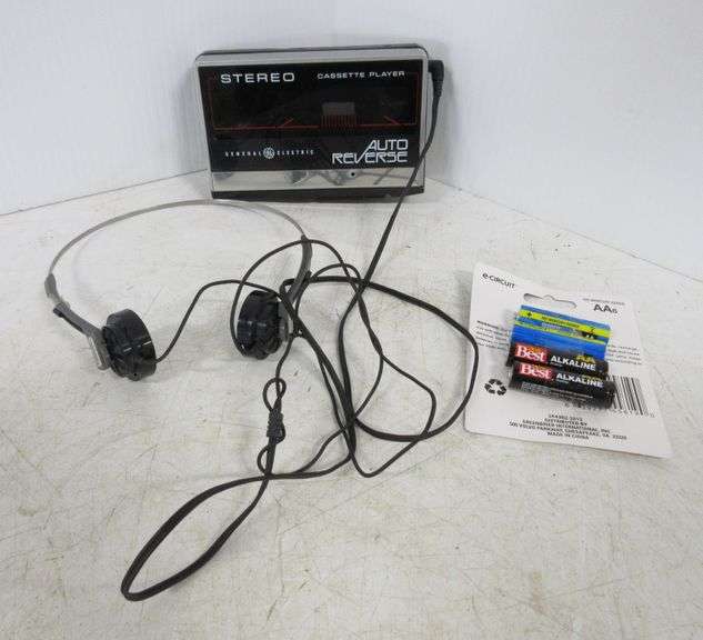 General Electric Cassette Player and Headphones, Batteries Included