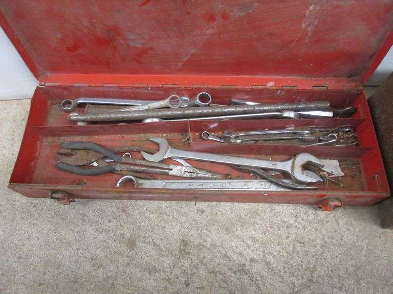 (3) Older Metal Tool Boxes with Misc. Tools Albrecht Auction Service