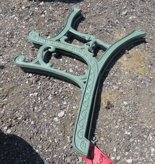 (2) Old Cast Bench Seat Legs Albrecht Auction Service