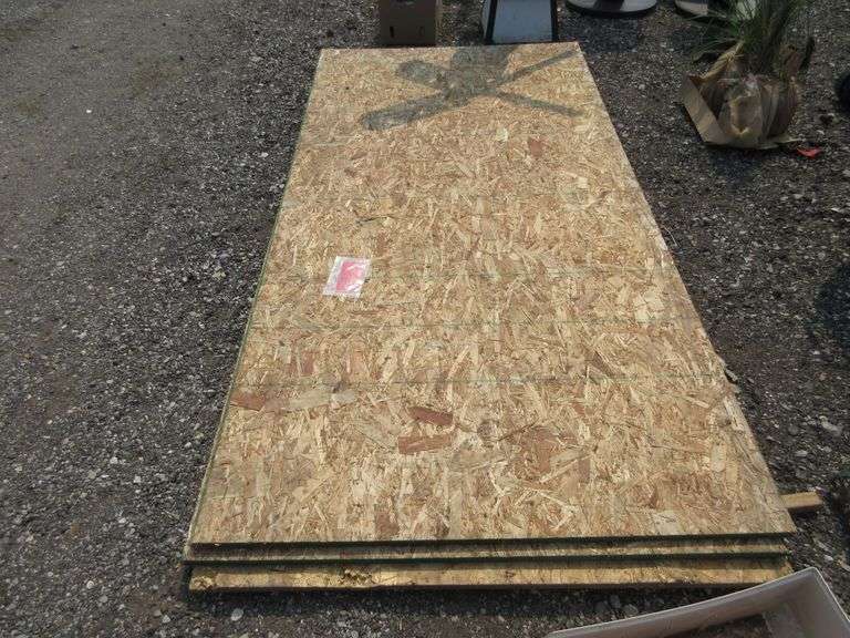(3) Pieces of OSB Plywood 1 4"W x 1"Thick x 8'L OSB, and 2 48"W x 1