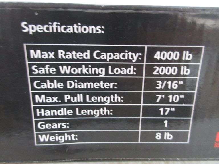 Tekton 2Ton Power Puller, 2,000 lb. Safe Working Load Albrecht