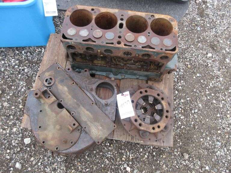 Model A Ford Engine Block with Parts, Serial No. A860142 Albrecht