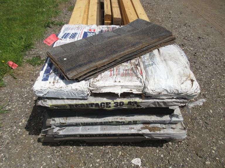 Pallet of Shingles, Various Colors and Sizes Albrecht Auction Service