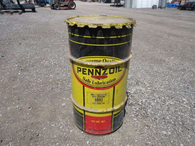 120 lb. Pennzoil Drum Oil Can Albrecht Auction Service