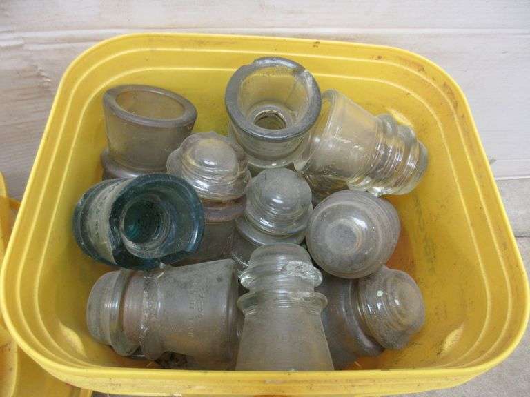 (2) Pails of Insulators Albrecht Auction Service