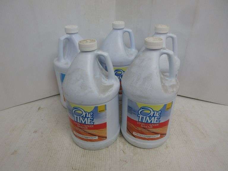 (5) Gallons of Stain and Sealer Remover Albrecht Auction Service
