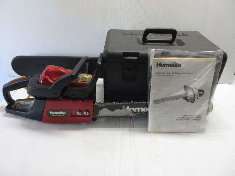 Homelite Timberman 45 Powerstroke 18" 45cc Chainsaw and Case Albrecht