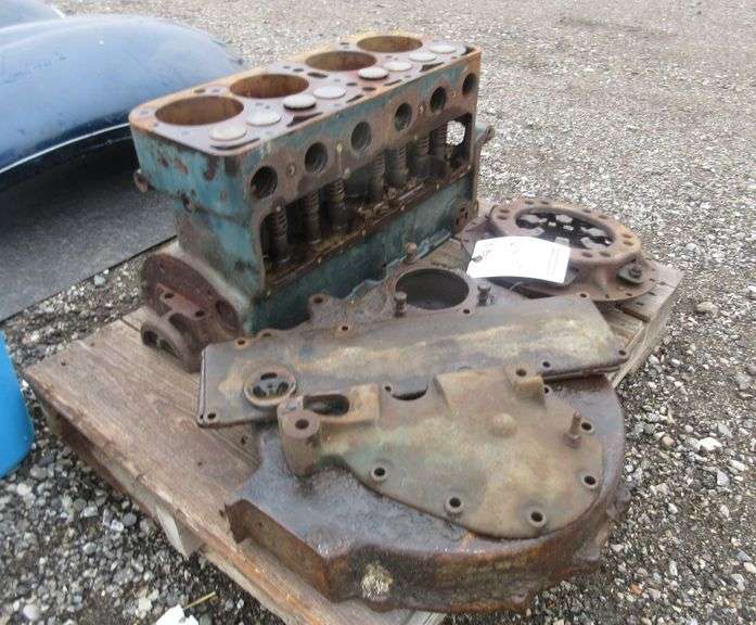 Model A Ford Engine Block with Parts, Serial No. A860142 Albrecht