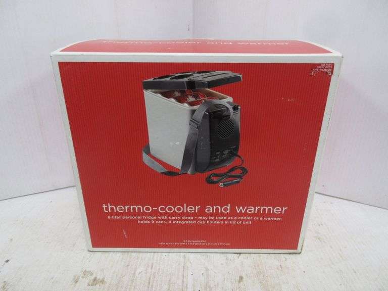 ThermoCooler and Warmer, 6 Liter Personal Fridge, Holds Nine Cans and