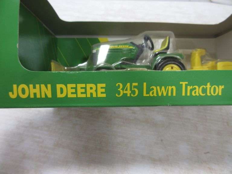 John Deere 345 Lawn Tractor Model With Mower Deck, Front Blade, and
