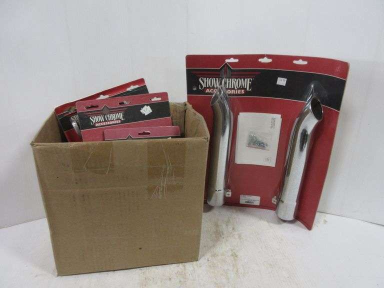 Show Chrome Straight Exhaust Extensions, GL1500, 19881997; Cruise