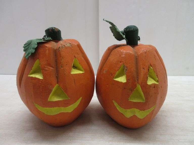 Pair of Coconut JackOLanterns Albrecht Auction Service