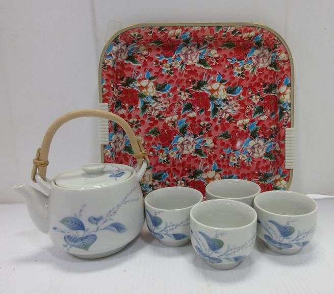 Antique Japanese Tea Set with Tray Albrecht Auction Service