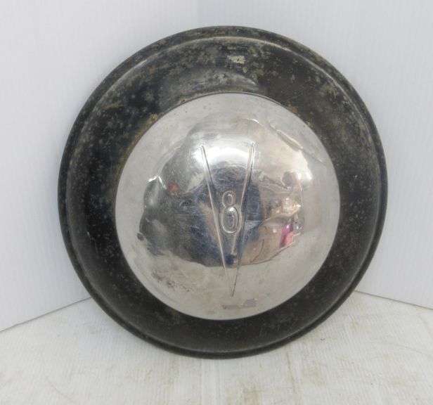 Old Ford V8 Hubcap Albrecht Auction Service