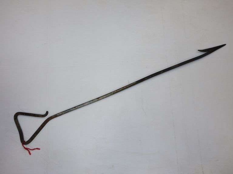 Wrought Iron Stove Poker, Possibly Hand Great for Outdoor Campfires Albrecht Auction