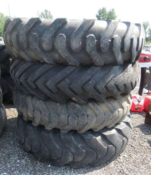 (4) 14.0024 12 Ply Grader/Loader Tractor Tires Albrecht Auction Service
