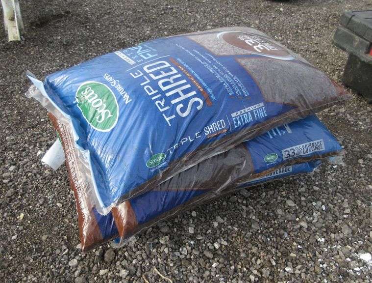 (5) 1.5 Cu. Ft. Scotts Brown Mulch, Full Bags Albrecht Auction Service