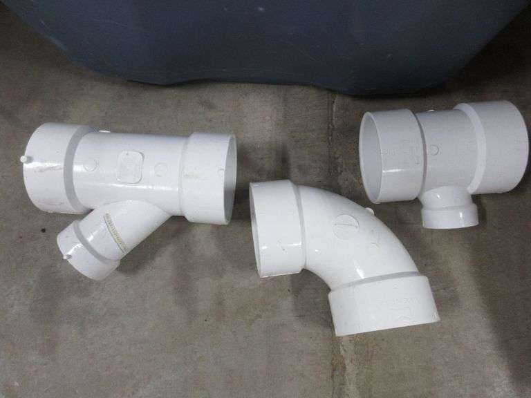 Various PVC Plumbing Drains, Pipe Angles, and Fittings Albrecht
