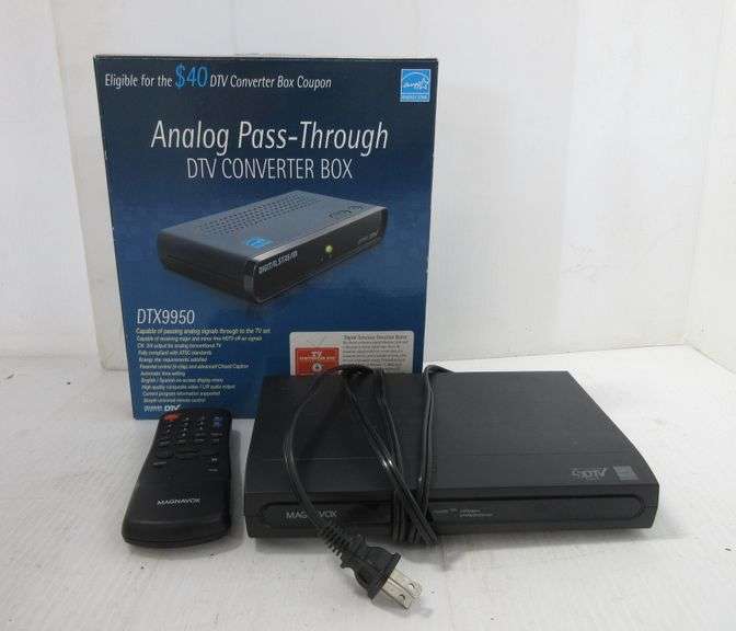 (2) DTV Converter Boxes, DTX9950 Albrecht Auction Service