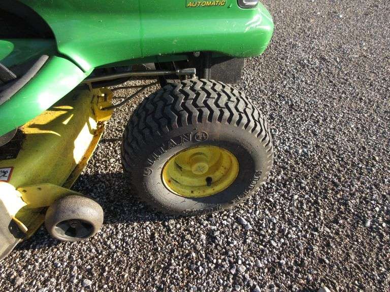 John Deere LT180 Riding Mower with Wheel Weights Albrecht Auction Service