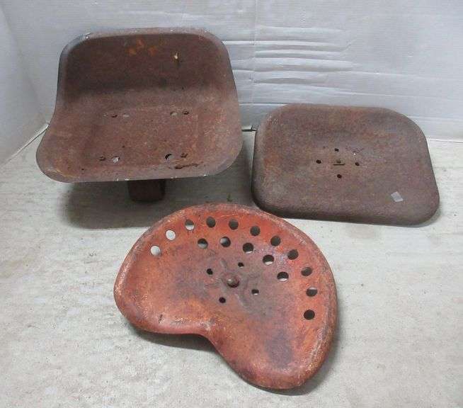 (3) Old Tractor Seats Albrecht Auction Service