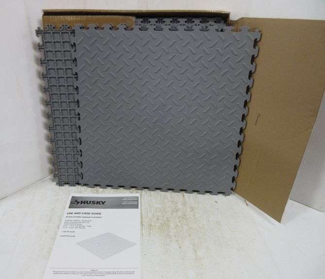 (6) Husky Interlocking Garage Flooring Tiles Albrecht Auction Service